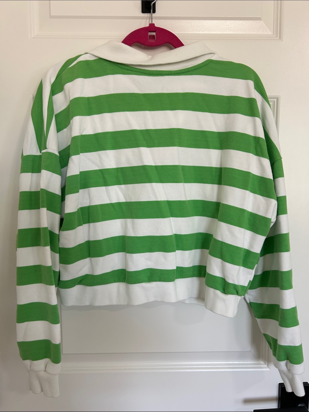 JoyLab Green & White Striped Quarter-Zip Pullover - Picture 4 of 4